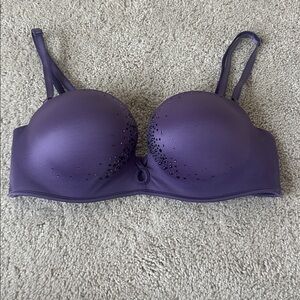 Victoria's Secret Rare Limited Edition Purple Multi-Way Swarovski Crystal Bra